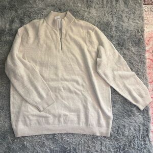 Goodfellow & Co Men’s Oatmeal Soft Zip Pullover Sweater Big & Tall 4 XLT NEW